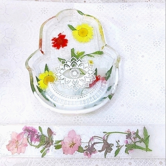 One Of A Kind Resin Hamsa & Incense Burner Set - Picture 2 of 6